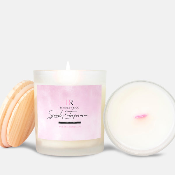 Candle Frosted (Pink Wick) Glass