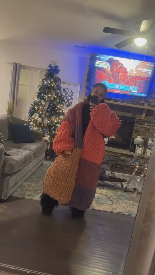 BCOZY LONG CHUNKY OVERSIZED CROCHET CARDIGAN